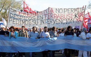 Marcha solidaria en apoyo a los trabajadores de Terrabusi