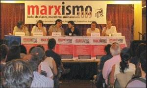 De izq. a der. Pacagnini (MST), Cristian Castillo y Montes (PTS), Pitrola (PO) y Snchez Porta (IS)