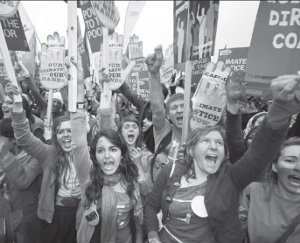 Masiva marcha de protesta en Dinamarca