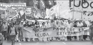 Vista de la marcha del pasado 23 de enero, de Congreso a Plaza de Mayo