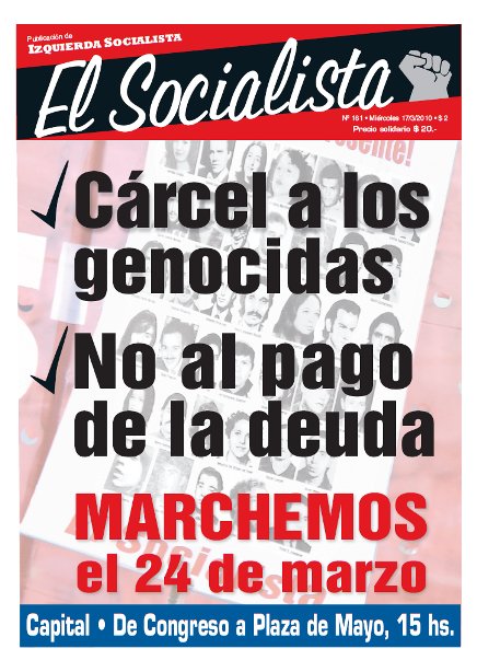 Tapa de El Socialista