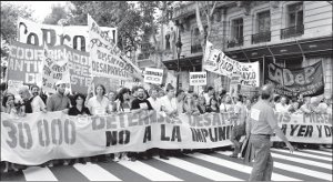 Cabecera de la columna del Encuentro Memoria, Verdad y Justicia