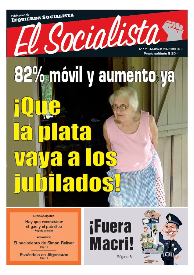 Tapa de El Socialista