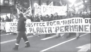 Movilizaci�n de los tercerizados. Su lucha impone avances en la negociaci�n