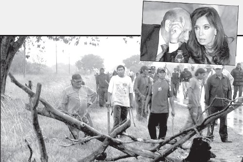 Arriba:El gobernador de Formosa y Cristina Fernndez. Abajo: Los aborgenes dijeron que van a seguir adelante con su lucha. Vaya todo nuestro apoyo