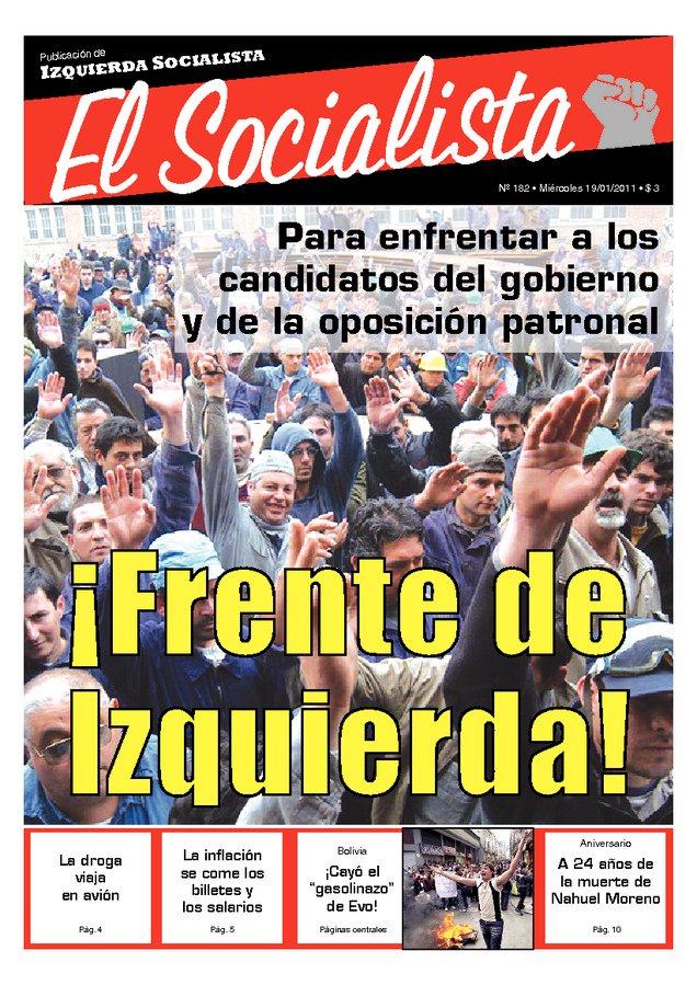 Tapa de El Socialista