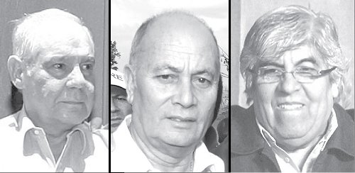 Izq.: Zanola. Centro: Venegas. Der.: Moyano