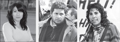 Patricia Jure (izq.), Alejandro Lpez (centro) y Anglica Lagunas (der.)