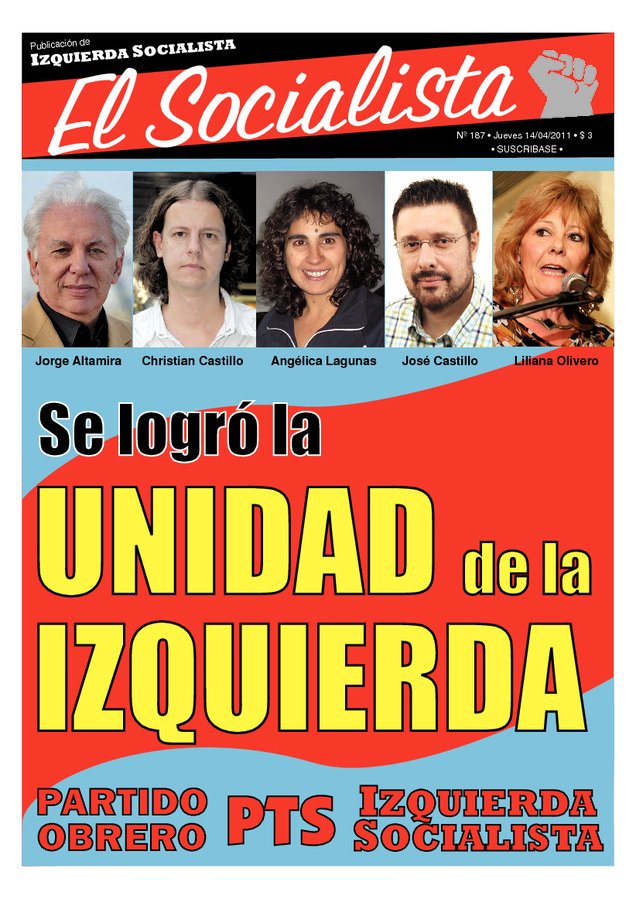 Tapa de El Socialista