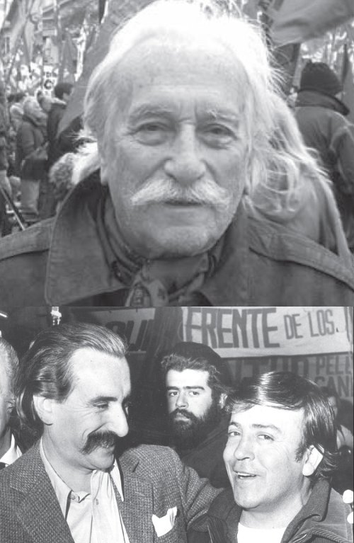 Arriba: Coral en el acto del 1 de Mayo. Abajo: Coral y Pez en un acto en la Federacin de Box. Agosto de 1973