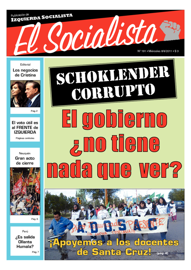 Tapa de El Socialista