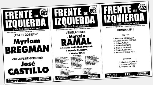 Como ya lo logramos en Neuqun, aydenos a meter diputados de izquierda en la legislatura portea. Lista encabezada por Marcelo Ramal, Claudio  Dellecarbonara (subte) y Marcela Almeida (trabajadora del INDEC), entre otros luchadores