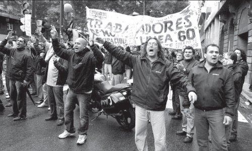 Los trabajadores de la 60 dieron un gran paso