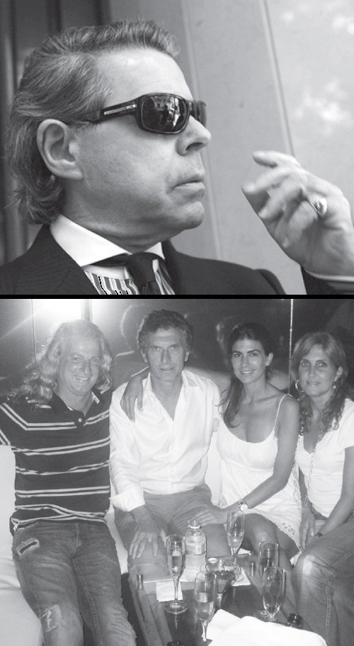 Arriba: Oyarbide: el juez K involucrado. Abajo: Macri y su esposa en uno de los locales de Martins en Cancn