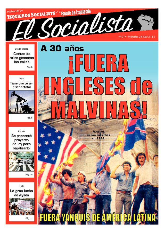 Tapa de El Socialista