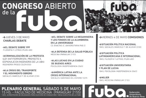 Afiche convocando al Congreso