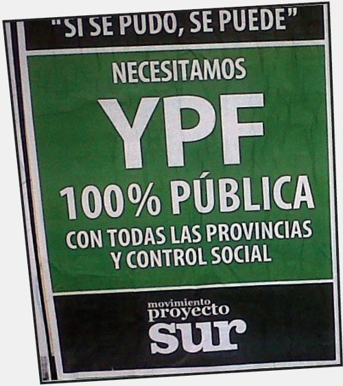 Afiche pblico de Proyecto Sur