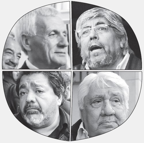 Cal (UOM), Moyano (Camioneros), Martnez (UOCRA), Lescano (Luz y Fuerza) en pelea por el silln de la CGT