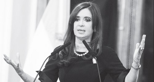 Cristina defendiendo el injusto impuesto al salario