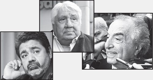 Gerardo Martnez (UOCRA); Oscar Lescano (Luz y Fuerza); Armando Cavalieri (Comercio)
