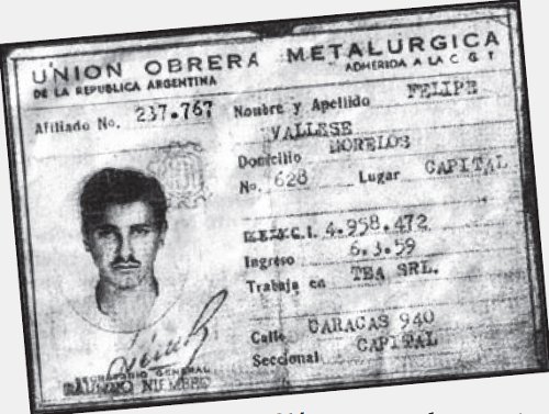 Carnet de afiliado a la UOM.