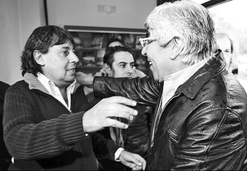 Pablo Micheli y Hugo Moyano