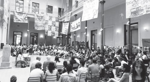 Docentes en Marcha presentes en el Congreso