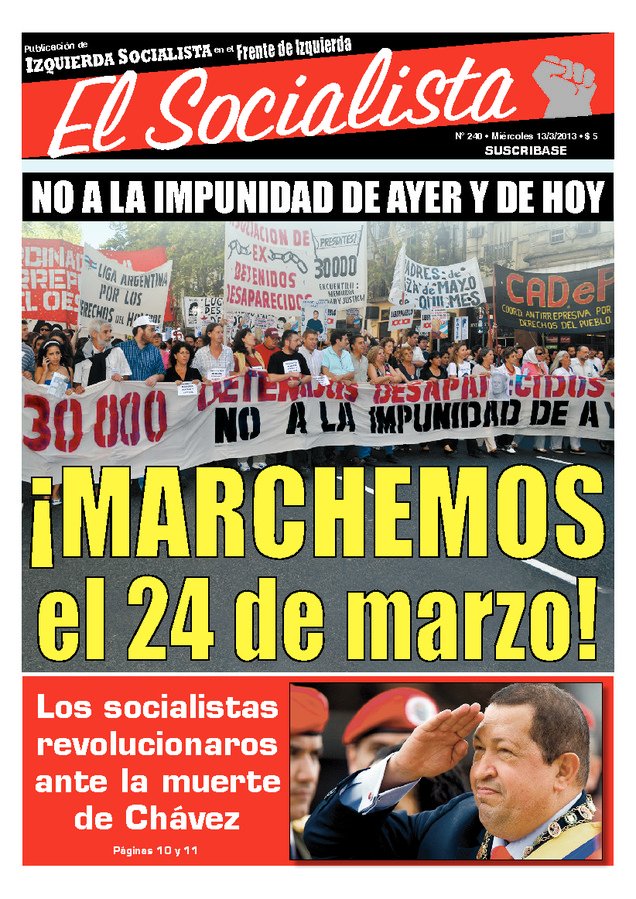 Tapa de El Socialista