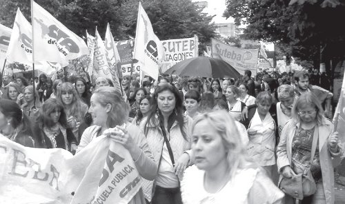 Marcha educativa en La Plata, mircoles 20/3