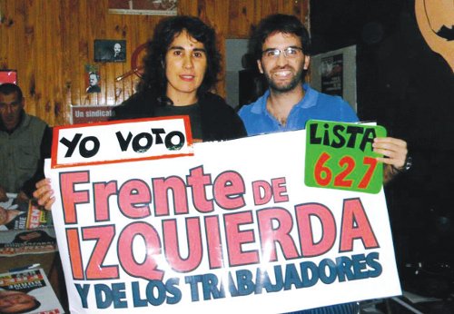 El candidato a concejal, Manuel S�nchez, junto a Ang�lica Lagunas