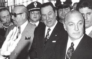 De izquierda a derecha: Héctor Cámpora, Juan Domingo Perón y López Rega. 1973