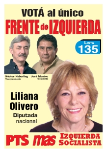 Folleto de campaa llamando a votar a la Lista 135